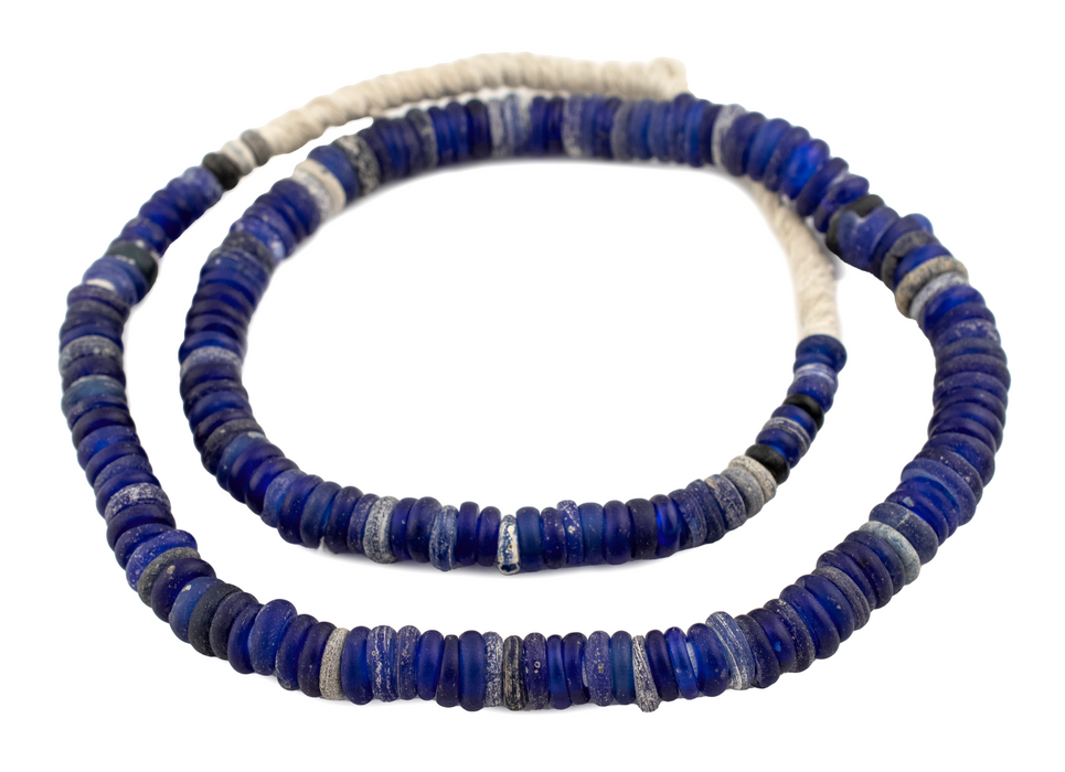 Blue Old Annular Wound Dogon Beads