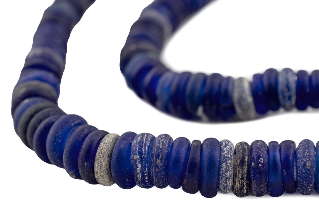 Blue Old Annular Wound Dogon Beads