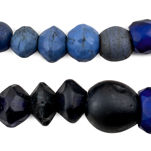 Rare Graduated Russian Blue & Vaseline Beads - The Bead Chest