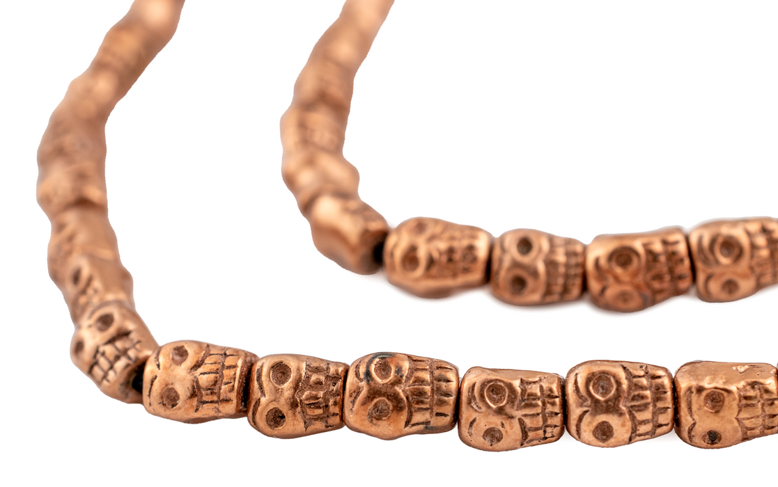 Copper Skull Beads (8x5mm)
