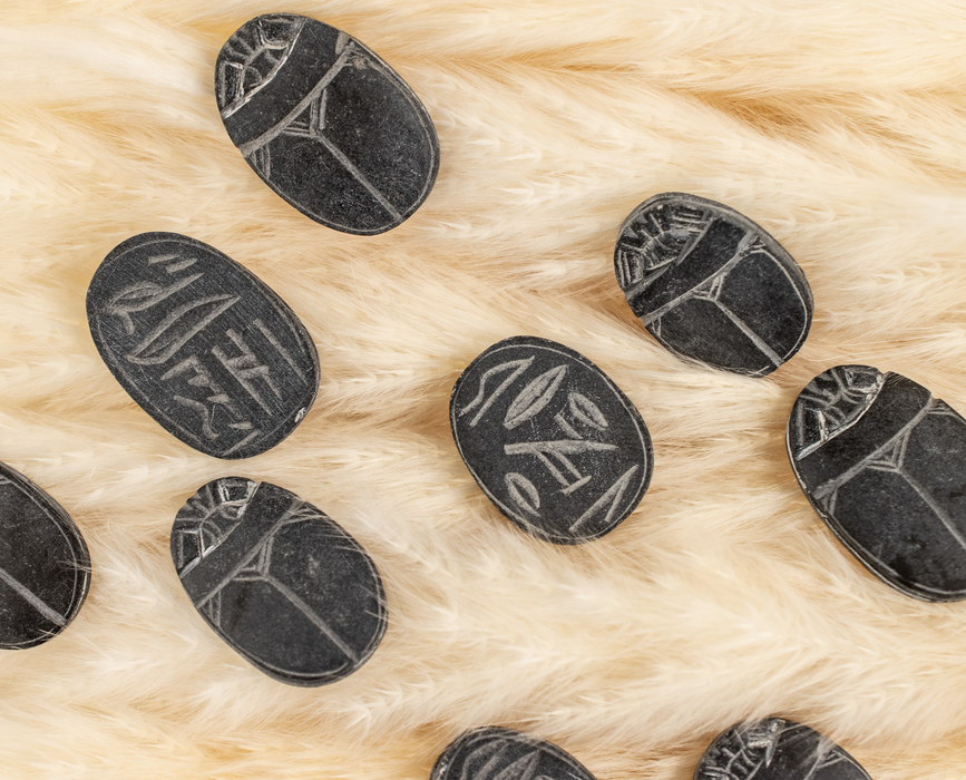Basalt Stone Scarab Cabochon (20x16mm)