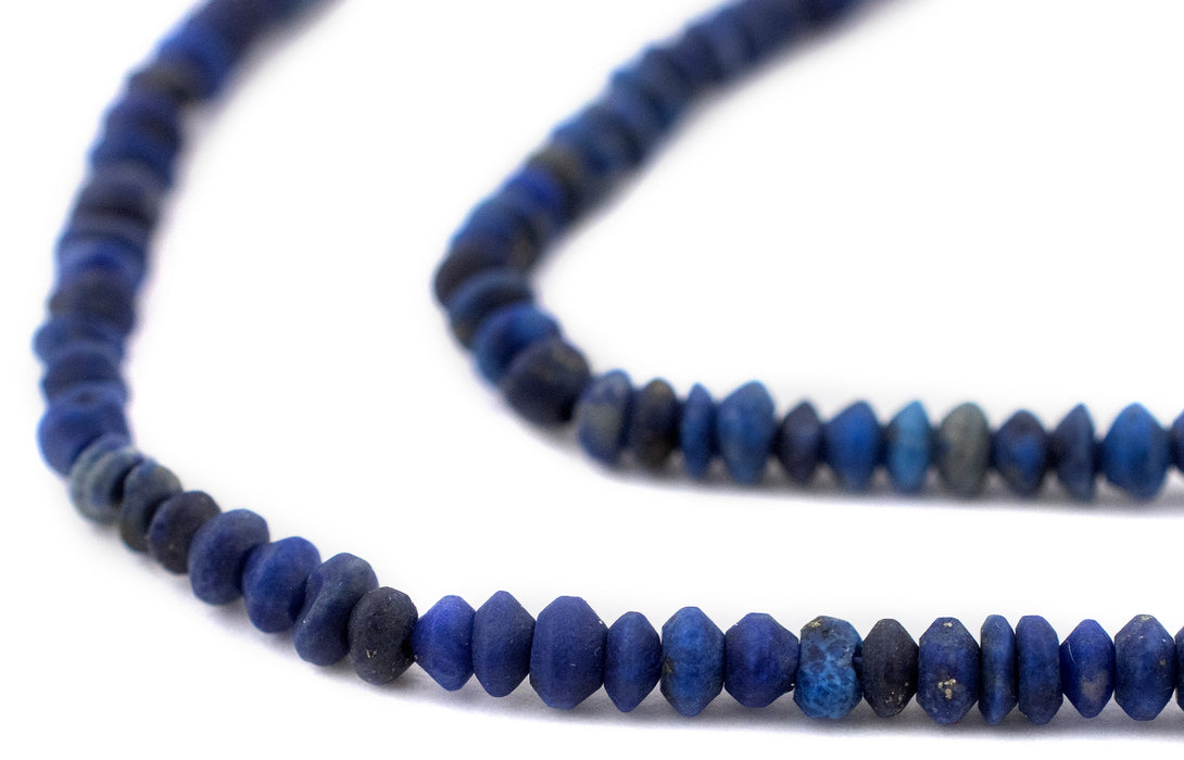 Mottled Lapis Lazuli Saucer Beads (4mm) - The Bead Chest