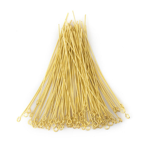 Gold 21 Gauge 3 Inch Eye Pins (Approx 500 pieces) - The Bead Chest