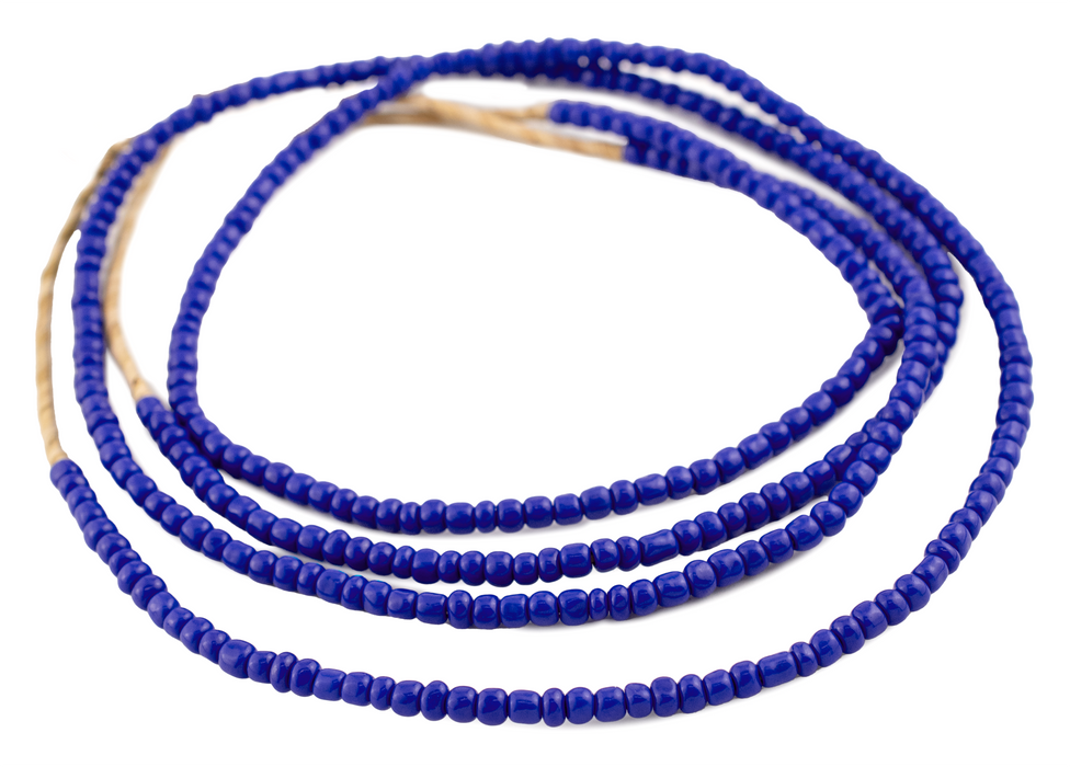 Cobalt Blue Glass Beads (2 Strands)