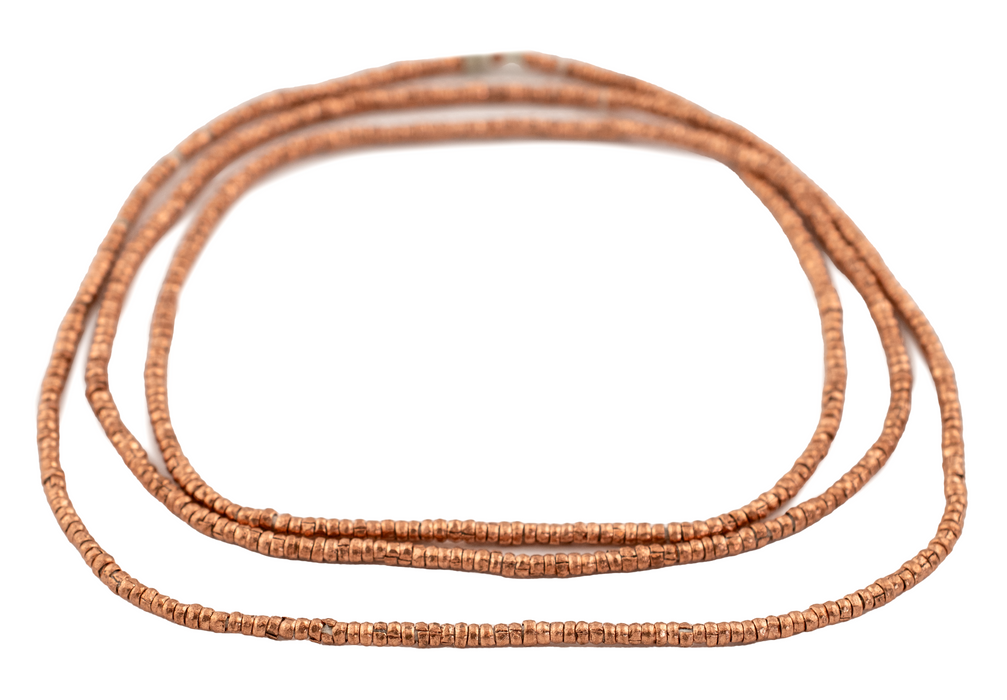 Copper Heishi Ethiopian Beads (2mm) - The Bead Chest