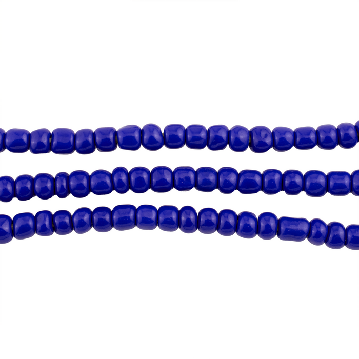 Cobalt Blue Glass Beads (2 Strands)