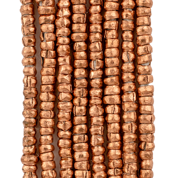 Copper Heishi Ethiopian Beads (2mm) - The Bead Chest