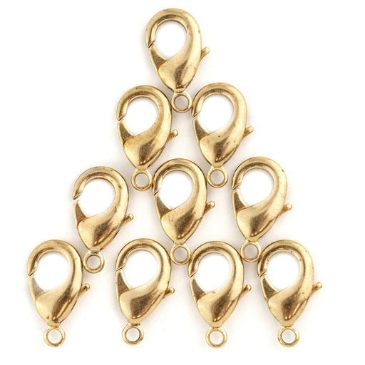 Brass Lobster Clasps (19mm, Set of 100) - The Bead Chest