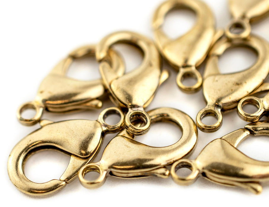 Brass Lobster Clasps (19mm, Set of 20) - The Bead Chest