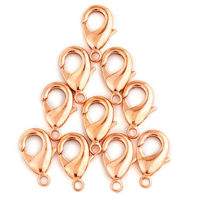 Copper Lobster Clasps (19mm, Set of 20) - The Bead Chest