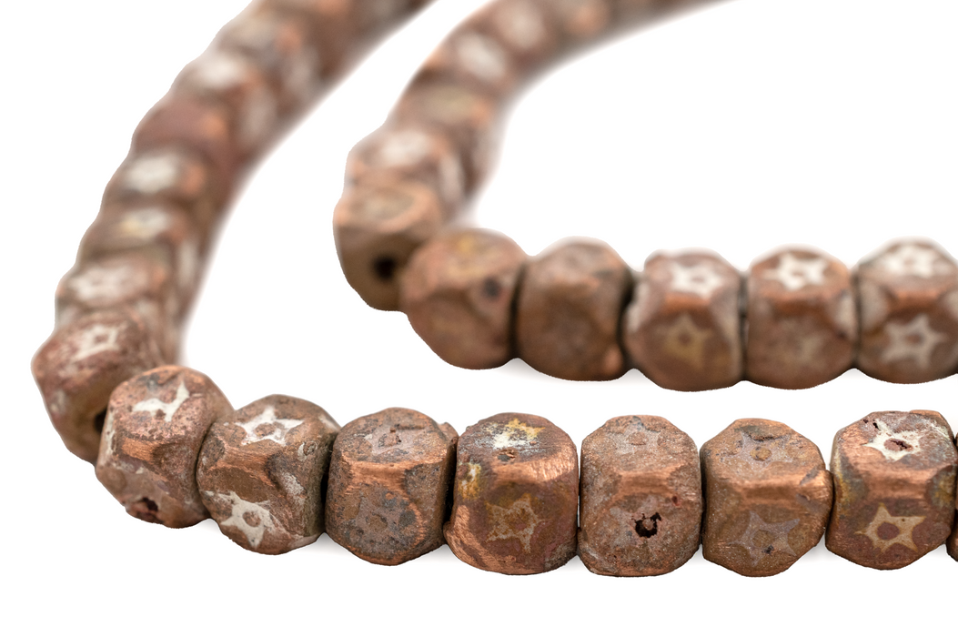 Hammered Berber Copper Beads (6x9mm)