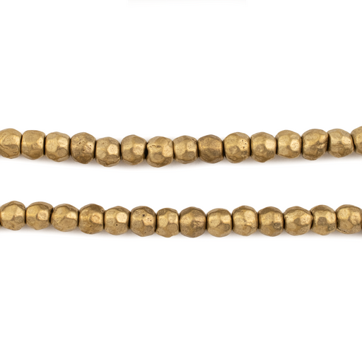 Brass Round Hammered Beads (5mm) - The Bead Chest