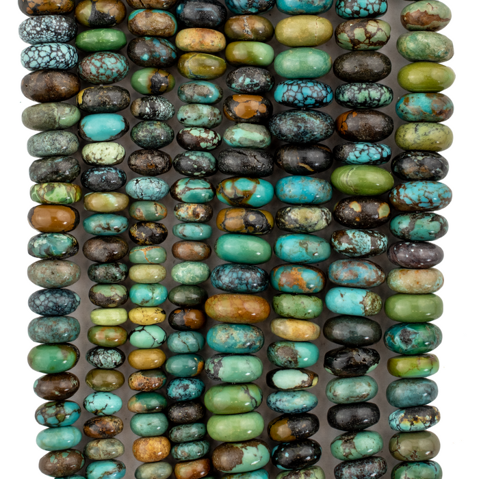 Graduated Rondelle Turquoise Beads (4-10mm) - The Bead Chest