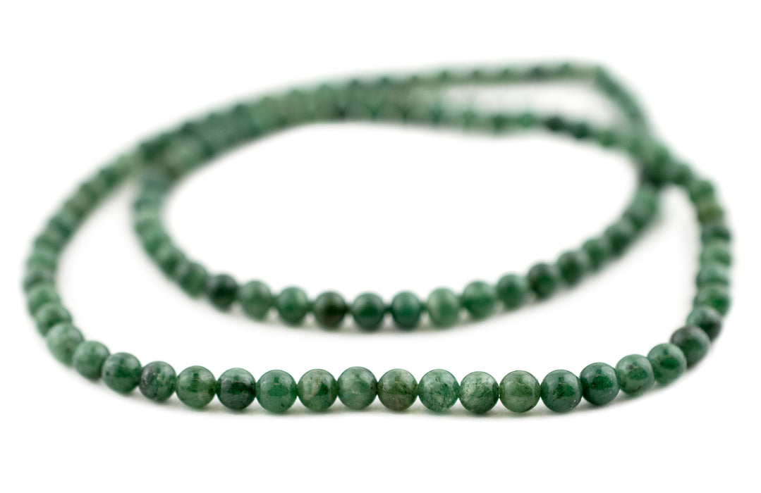 Vintage Round Green Aventurine Beads (4mm)
