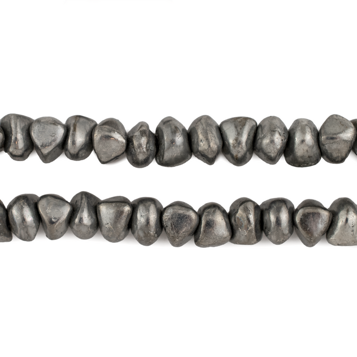 Silver Rugged Nugget Beads (5x8mm)