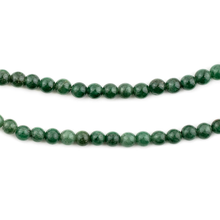 Vintage Round Green Aventurine Beads (4mm)