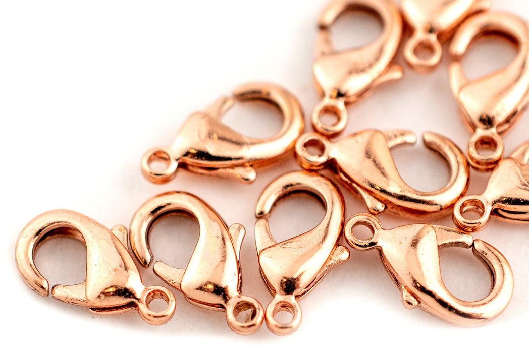 Copper Lobster Clasps (9.5mm, Set of 20) - The Bead Chest