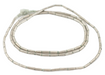 White Metal Tube Ethiopian Beads (2mm) - The Bead Chest