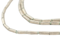 White Metal Tube Ethiopian Beads (2mm) - The Bead Chest