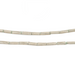 White Metal Tube Ethiopian Beads (2mm) - The Bead Chest