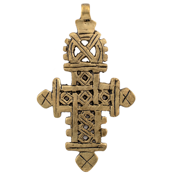 Ethiopian Coptic Cross Pendant (Large) - The Bead Chest