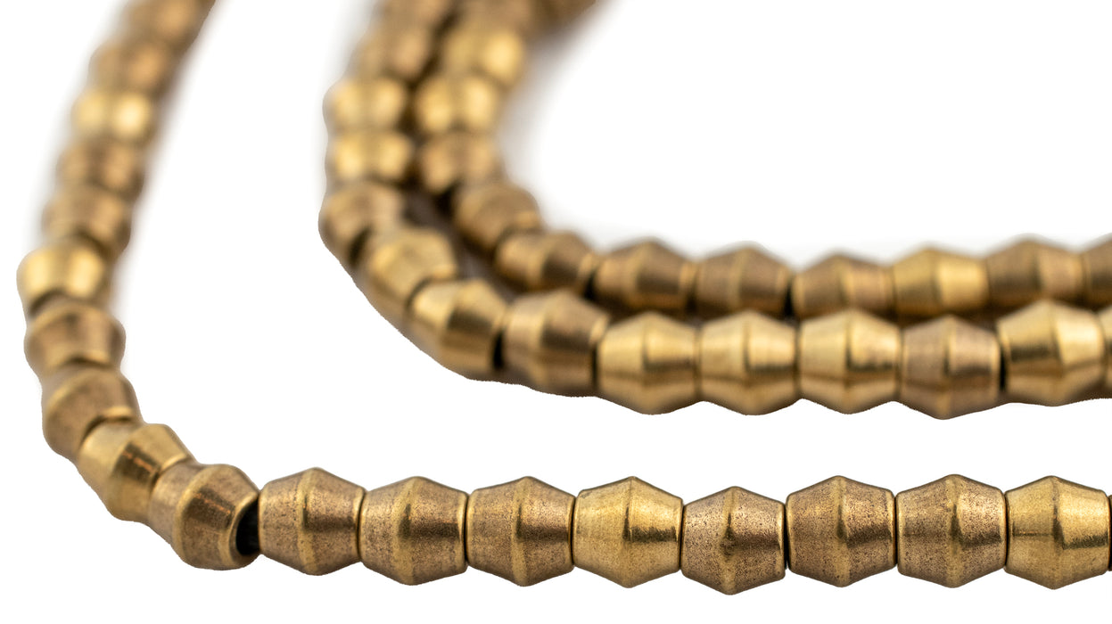 Smooth Antiqued Brass Bicone Beads (4.5mm) - The Bead Chest