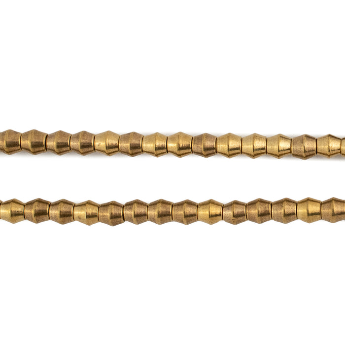 Smooth Antiqued Brass Bicone Beads (4.5mm) - The Bead Chest