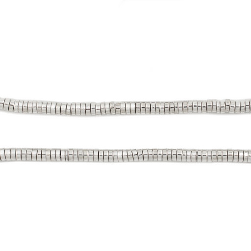 Shiny Silver Disk Beads (3mm) - The Bead Chest