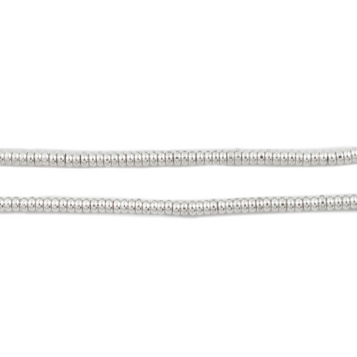 Shiny Silver Rondelle Beads (2mm) - The Bead Chest