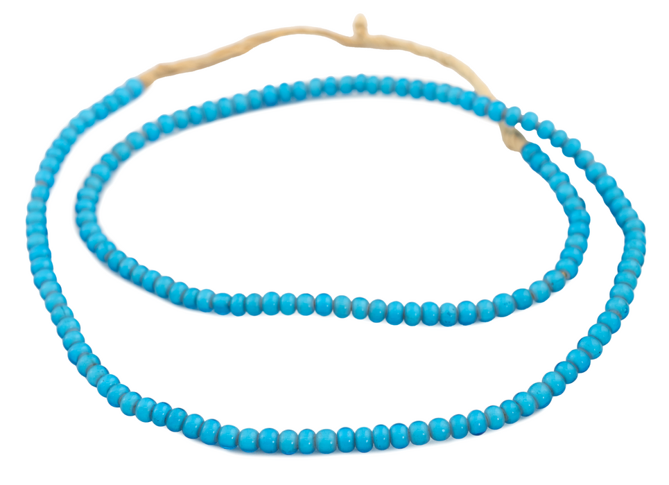 Turquoise White Heart Beads (4mm) - The Bead Chest