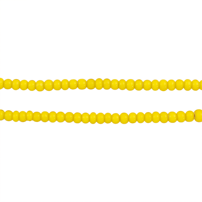 Yellow White Heart Beads (3mm) - The Bead Chest