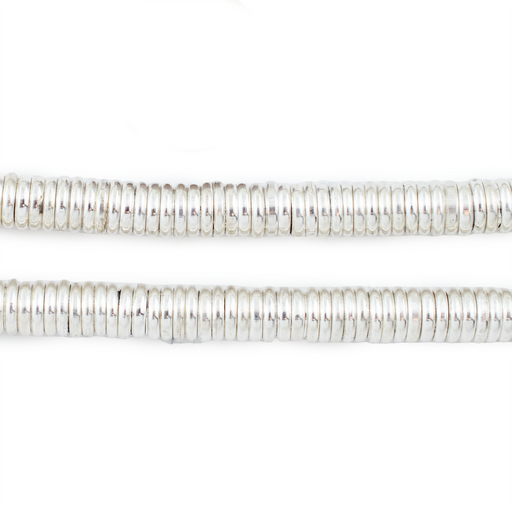 Shiny Silver Ring Beads (6mm) - The Bead Chest