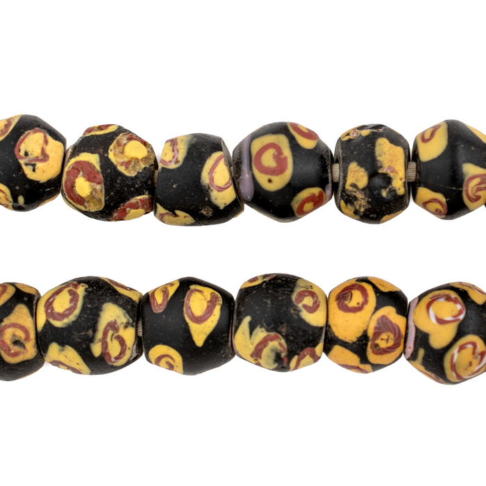 Black Antique Venetian King Beads (Small)