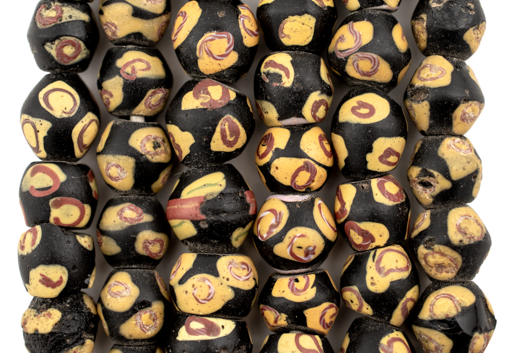 Black Antique Venetian King Beads (Small)