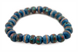 Vintage-Azul Blue Nepal Mala Bracelet - The Bead Chest