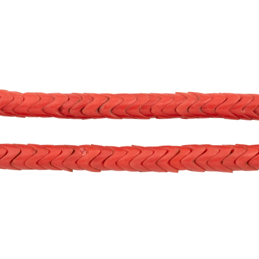 Glass Snake Beads, Coral Color (6mm) - The Bead Chest