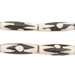 Inverted Zig-Zag Dot Batik Bone Beads (Elongated) - The Bead Chest