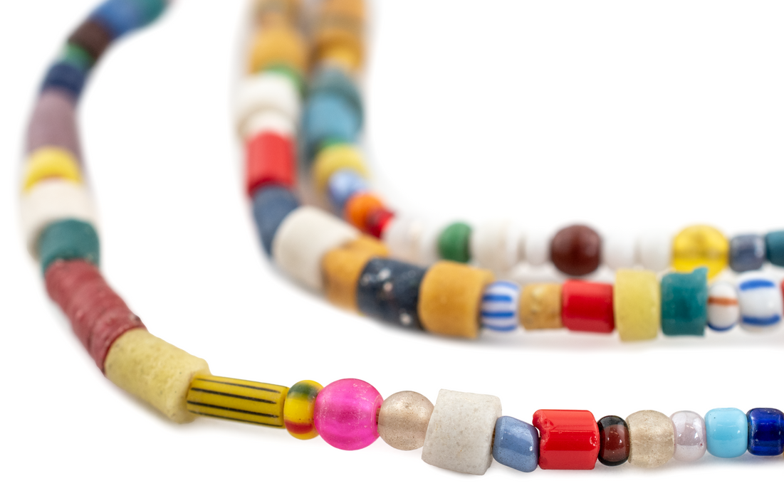 Fancy Ghana Chevron Christmas Beads - The Bead Chest
