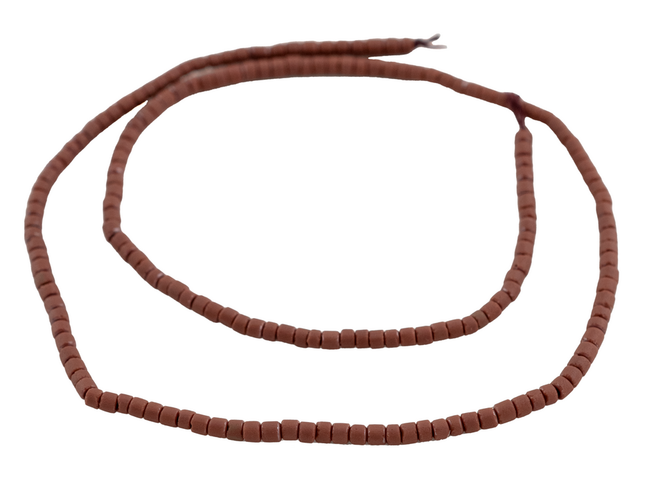 Brick Brown Afghan Tribal Seed Beads (10 strands)