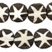 Starfish Design Batik Bone Beads (Circular) - The Bead Chest