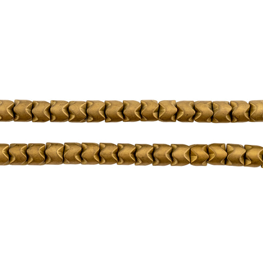 Antiqued Brass Non-Magnetic Hematite Snake Beads (5mm) - The Bead Chest