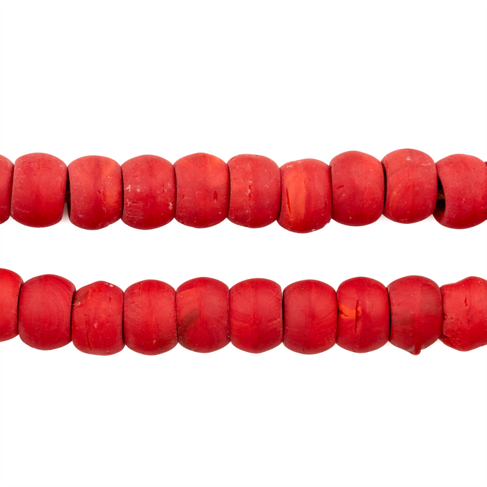 Coral Red Padre Beads (9mm) - The Bead Chest