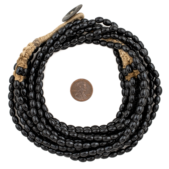 Midnight Black Naga Bead Necklace - The Bead Chest