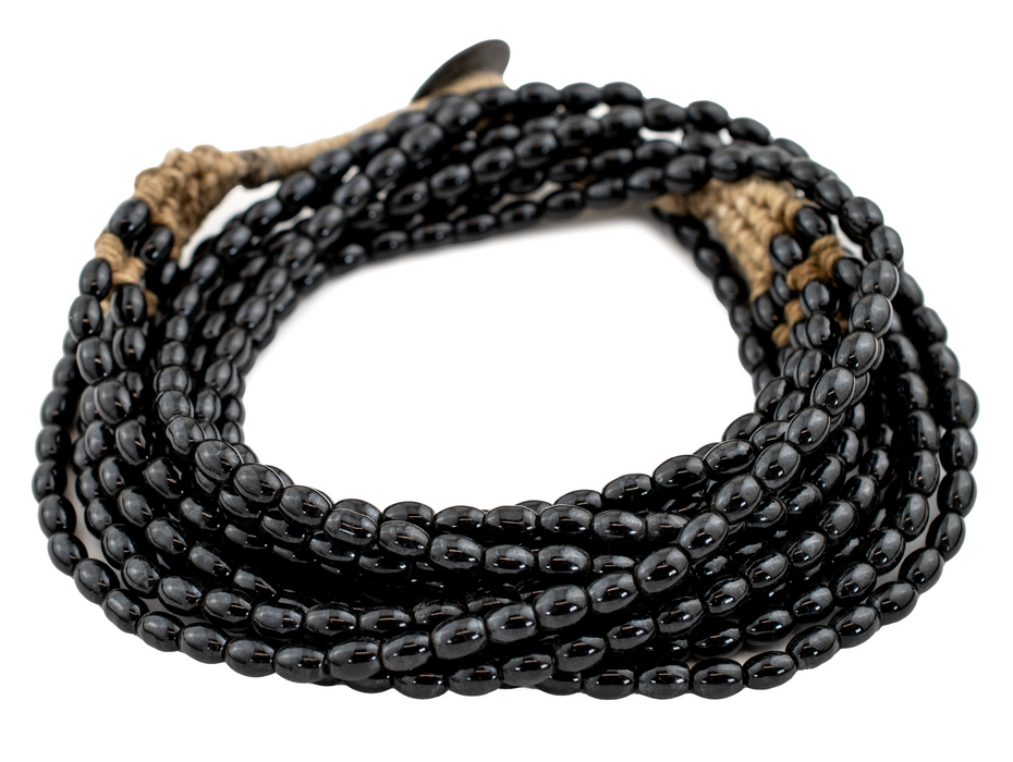 Midnight Black Naga Bead Necklace - The Bead Chest