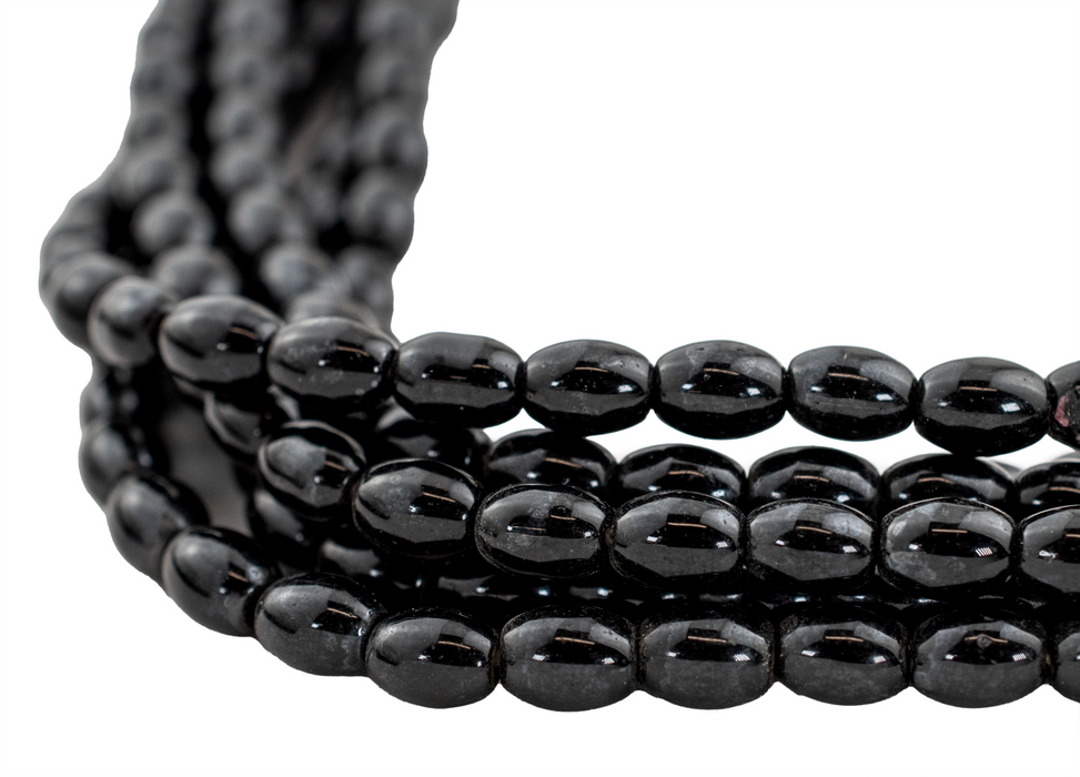 Midnight Black Naga Bead Necklace - The Bead Chest