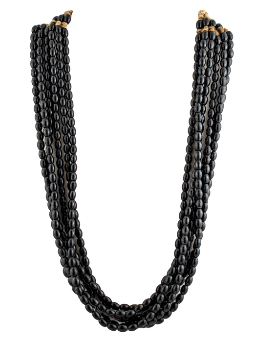 Midnight Black Naga Bead Necklace - The Bead Chest