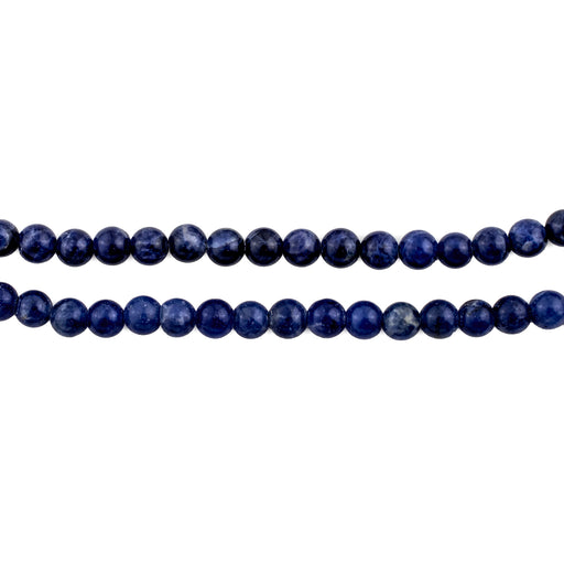 Dark Round Sodalite Beads (4mm) - The Bead Chest