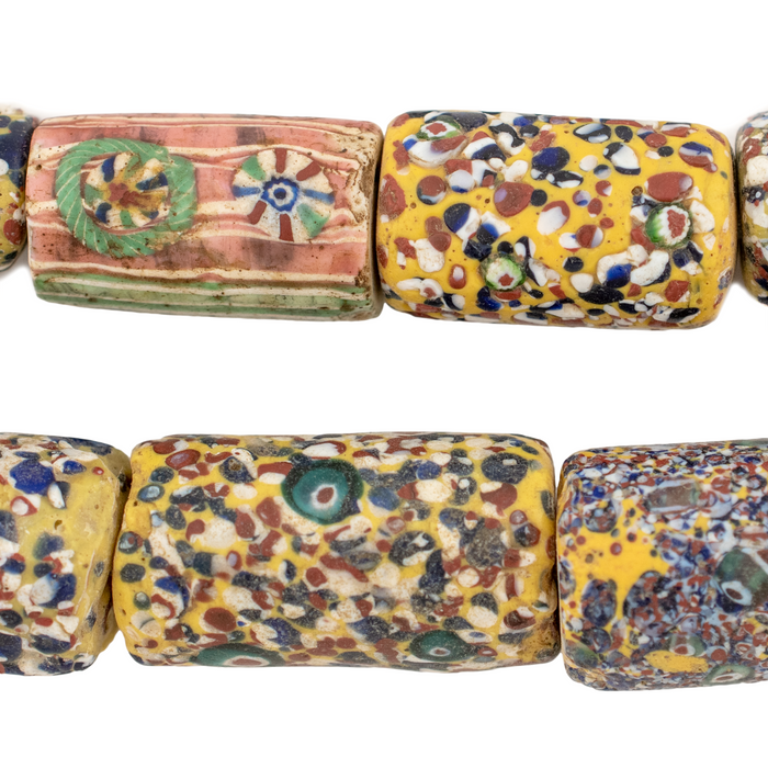 Jumbo Antique Venetian End of Day Beads #15764