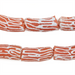 Lattice Red Krobo Beads (23x11mm) - The Bead Chest