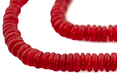 Red Rondelle Recycled Glass Beads - The Bead Chest